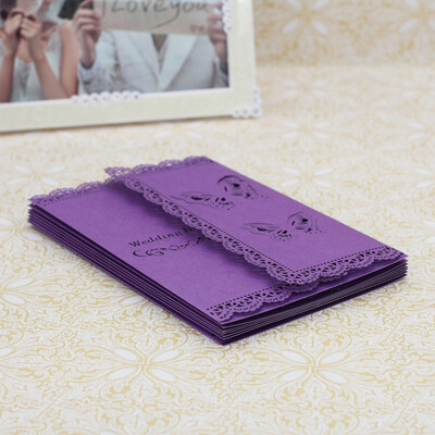 

〖Follure〗20 Pcs Delicate Carved Romantic Wedding Party Invitation Card Envelope A