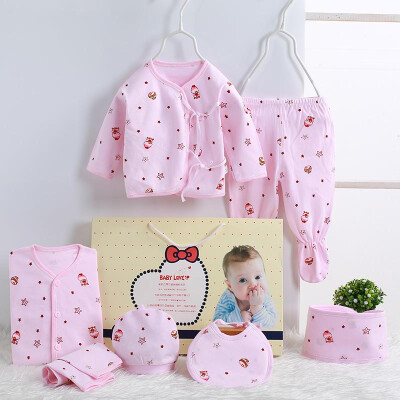 

Baby Boys Girls Clothing Cotton Infant Underwear Fashion Suits Set 7 Pieces Clothes For 0-3M