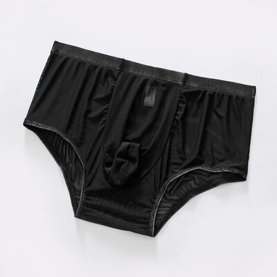 

Mens Breathable Bulge Pouch Underwear Low Rise Solid Stretchy Knickers Briefs