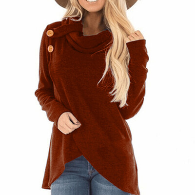 

Starmoon Women Autumn Winter Long Sleeve Casual Solid Sweatshirt Pullover Top Blouse