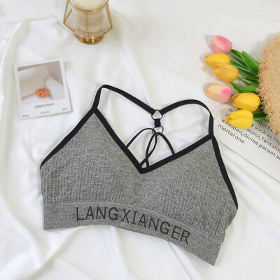 

Womens Fashion Sexy Letter Print Underwear Seamless Bra Cotton Soft Comfortable Casual Tops Tube Chest Wrap Underwear