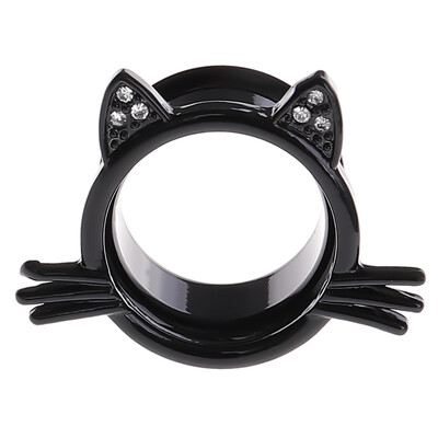 

1 Pair 6-25mm Stainless Steel Diamond Cat Style Ear Tunnels Plugs Expander Ear Piercing Flesh Tunnel