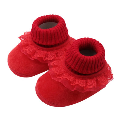 

Winter Baby Shoes Sofe Anti-slip Flower Newborn Boys Girls Shoes First Walkers Baby Moccasins