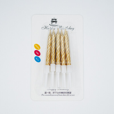 

JINLILAI Multicolored gold-plated small candles 10 packs birthday candles Party props Birthday items 6801