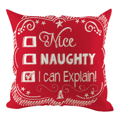 

Siaonvr Christmas Pillow Cover Pillowcases Decorative Sofa Cushion Cover Home Decoration