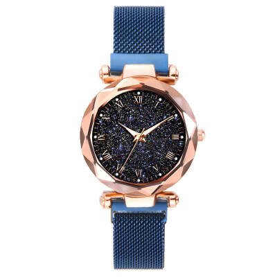 

Magnet Starry Sky Watch Women Luxury Watches Mesh Band Quartz Wristwatch Ladies Magnetic Buckle Clock Reloj Mujer Zegarek Damski