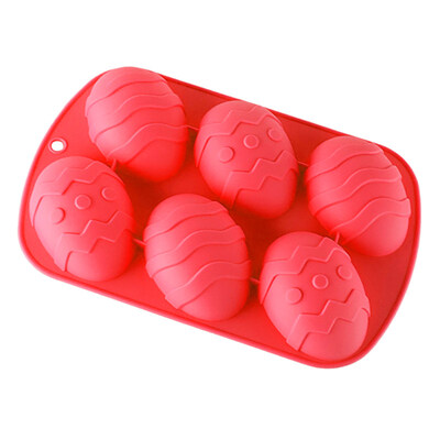 

6 Cavities Easter Egg Silicone Cake Chocolate Dessert Soap Mold DIY Baking Mould