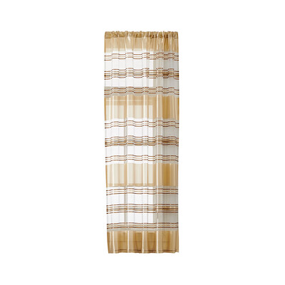 

Horizontal Stripe Sheer Curtain Window Screening Window Rod Pocket Curtain Panel for Living Room Bedroom Dining Room 39"X51" 1 Pan