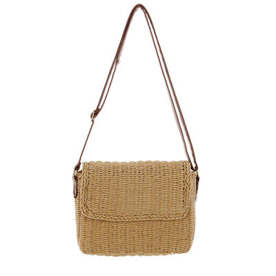 

Simple Women Flap Shoulder Crossbody Handbag Straw Beach Casual Holiday Bag