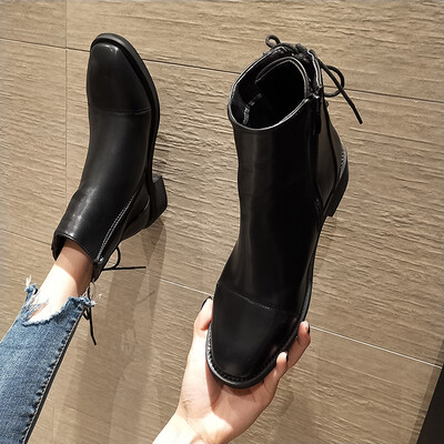 

Retro martin boots female British style new autumn Europe&the United States thick with handsome street personality short boots