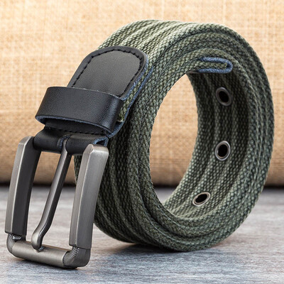 

Fashion Unisex belt High Quality weaving Washed Canvas Insert buckle Men belt sports Men&Women Multifunction casual belt