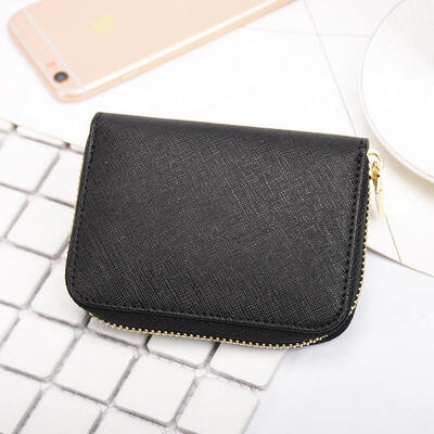 

Cards Cash Blocking Wallet Zipper Leather Card Bag Small Coin Purse For Women