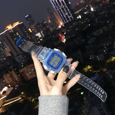 

Unicorn watch female ins style middle school student Korean version simple ulzzang waterproof couple transparent electronic watch