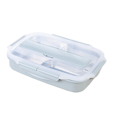 

Dividing Grid Double-layer Lunch Box Stainless Steel Lunch Box Portable Sealed Insulated Lunch Box For Student