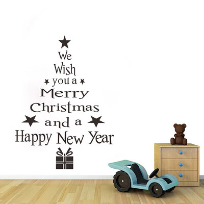

Tailored Christmas Tree Letters Stick Wall Art Decal Mural Home Room Decor Wall Sticker
