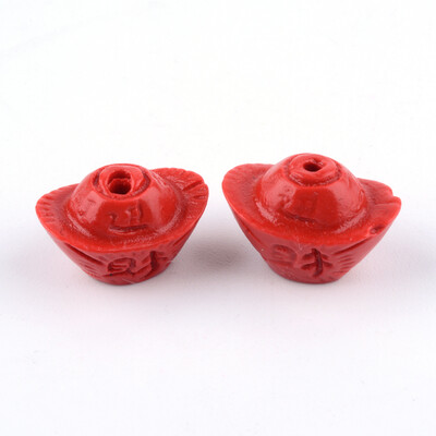 

Cinnabar Beads Ingot FireBrick 85x13x9mm Hole 15mm