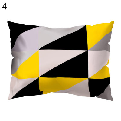 

Geometric Wave Circle Plaid Pillow Case Cushion Cover Sofa Bed Car Office Decor