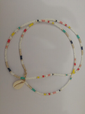 

Unique Design Choker Handmade Trendy Puka Shell Beaded Necklace for Women Chic Girl Jewelry Dropshipping 2019 colorful