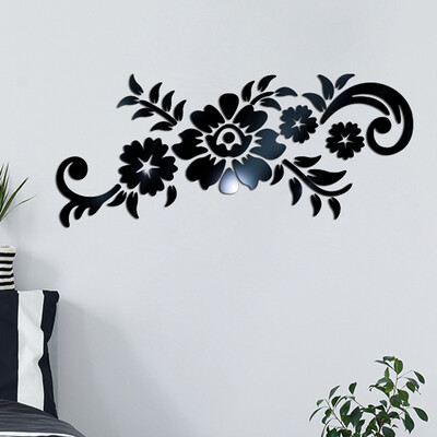 

Gobestart 3D Diy Flower Fashion Acrylic Wall Sticker Modern Stickers Decoration