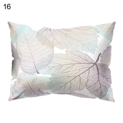 

Colorful Leaves Print Pillow Case Waist Throw Cushion Cover Bedroom Decoration