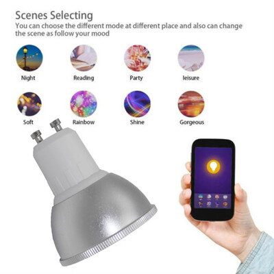 

〖Follure〗GU10 LED Wireless Light Bulb 5W RGBW Smart APP Remote Control Lamp