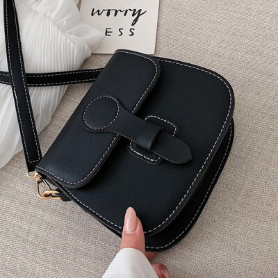 

Summer on the new texture womens bag 2019 new Korean fashion shoulder slung texture western style saddle bag