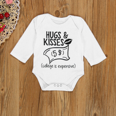 

Newborn Infant Baby Boys Girls Short Sleeve Letter Print Romper Jumpsuit Clothes