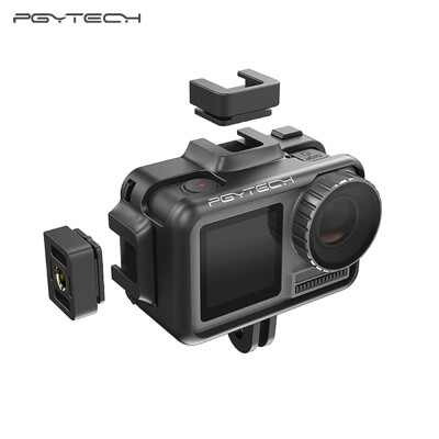 

PGYTECH Camera Cage for DJI OSMO Action Camera Protective Housing Case Frame Cover Shell 2 Cold Shoe Mounts & Universal Interface