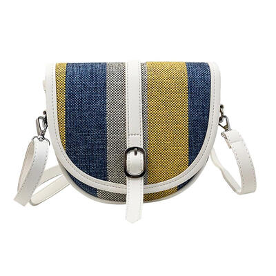 

Women Small Beach Bohemian Semi-circle Canvas Weave Shoulder Messenger Bags
