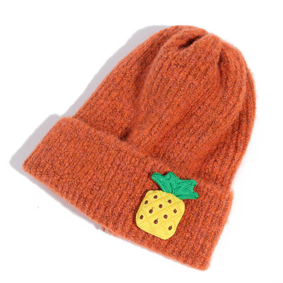 

Korean version of autumn&winter tide childrens knitted hat cute cartoon baby hat male girl ear protection warm hair hat