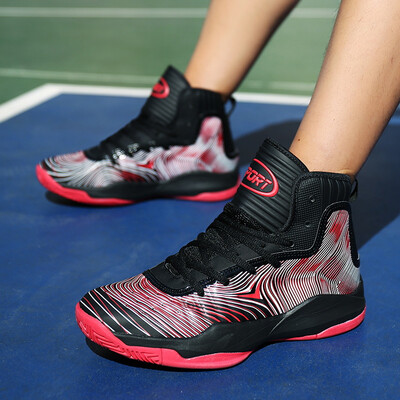 

High-top shock-absorbing&wear-resistant basketball shoes mens outdoor fashion illusion sports battle