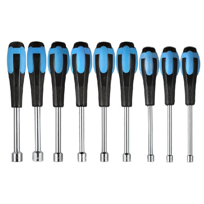 

9pcs Hollow Shaft Nut Driver Set Metric Sizes Hex Bit Sockets 5mm55mm6mm7mm8mm9mm10mm11mm12mm
