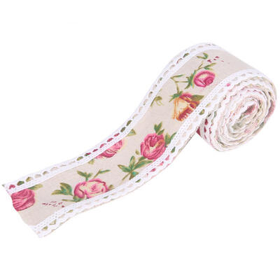 

Greensen DIY Handicrafts Lace Trim Ribbon Wedding Cake Burlap Roll Flower Ribbon Decor Clothing Accessory
