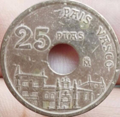 

20mm Paos Vasco Spain 25 Ptas used Conditon