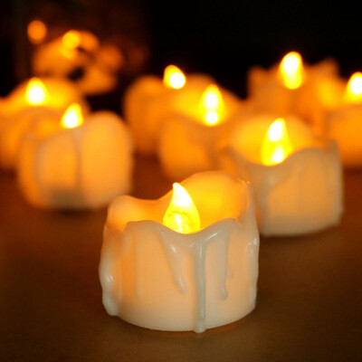 

New Hot 12PCS Easter Tears Type Electronic Candle Flashing LED Electronic Tea Wax Propose Marriage Year Candle Decoration Home