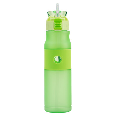 

600ml Sports Water Bottle with Straw BPA-Free Leak Proof Flip Top Drinking Water Bottle for Travel Outdoor Hiking Camping