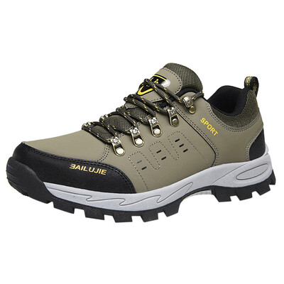 

Men Hiking Shoes Travel Shoes Autumn Outdoor Non-slip Wear Sneakers Men Lace Up Hiking Climbing Casual Footwear Ankle Sneakers