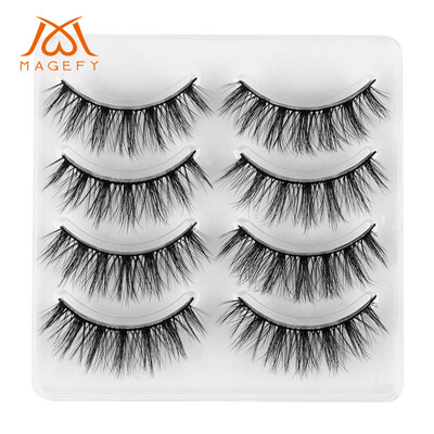 

〖Follure〗4Pair Luxury 3D False Lashes Fluffy Strip Eyelashes Long Natural Party