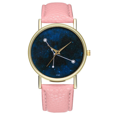 

Fashion Sky Stars Night Watch Women Leather Analog Quartz Watch Wristwatch Relogio Feminino Ladies Casual Watch Clock &Ff