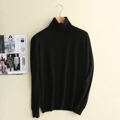 

QIANMUCHUN Womens High Lapel Cashmere woolen sweater Comfort Soft 5782