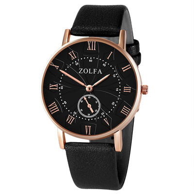 

ZOLFA Geneva Fashion Men Watch Luxury Leather Strap Quartz Watches Gifts