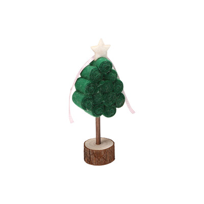 

Siaonvr Mini Trees with Snowmen Reindee with Wood Base Bottle Ornaments Decoration