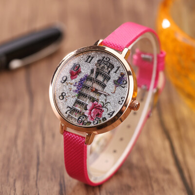 

Silver Pisa Leaning Tower Lady Personality Digital Quartz Watch