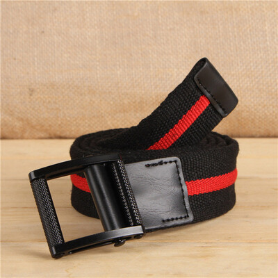 

Unisex belt Quality weaving canvas Alloy smooth buckle Men belt outdoor casual cowboy pants Men&Women belt