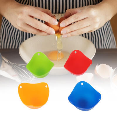 

Greensen 4PcsSet Silicone Egg Cup Poacher Cooker Poached Baking Cooking Cup Kitchen Use