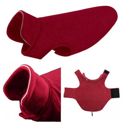 

Dog Coats & Jackets Pets Fall Winter Fleece Dog Clothes Brown Blue Red Multiple Sizes Dog Supplies Clothing Keep Warm Coat