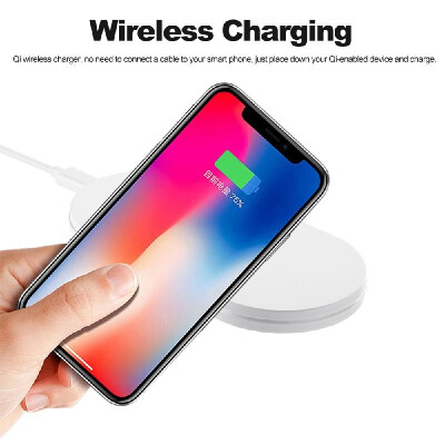 

Q100 Wireless Charger Fast Charger Plate Qi Wireless Charging Pad Breathing LED for iPhone X 8 Plus Samsung S8 Plus Qi-enabled Dev