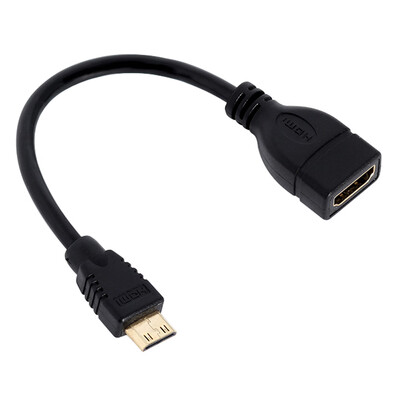 

Mini HDMI Male to HDMI Female Converter Adapter Cable Cord 1080P