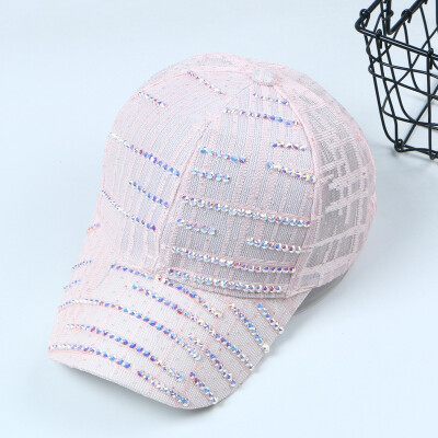 

New drill fashion hat female Korean summer visor Joker casual retro mesh hat breathable Cap male