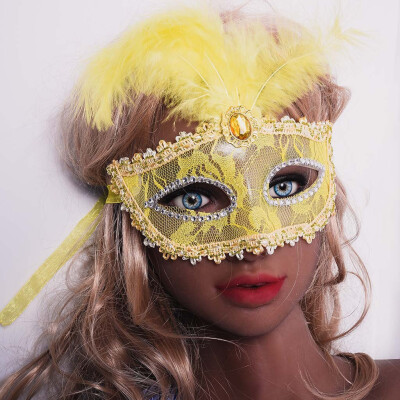 

Siaonvr Dreamowl Sequins Lace Floral Mardi Gras Masquerade Costume Feather Mask